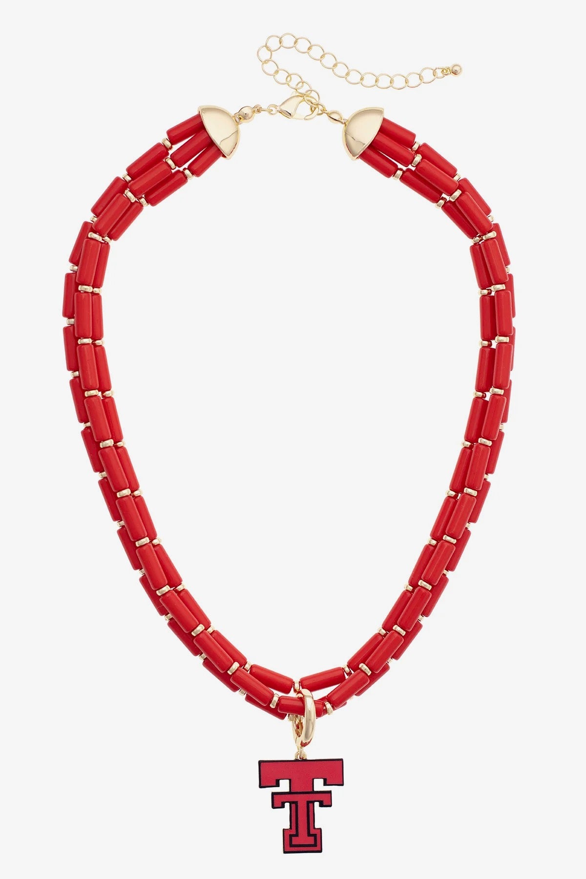 Texas Tech Red Raiders Multi-Strand Beaded Logo Necklace