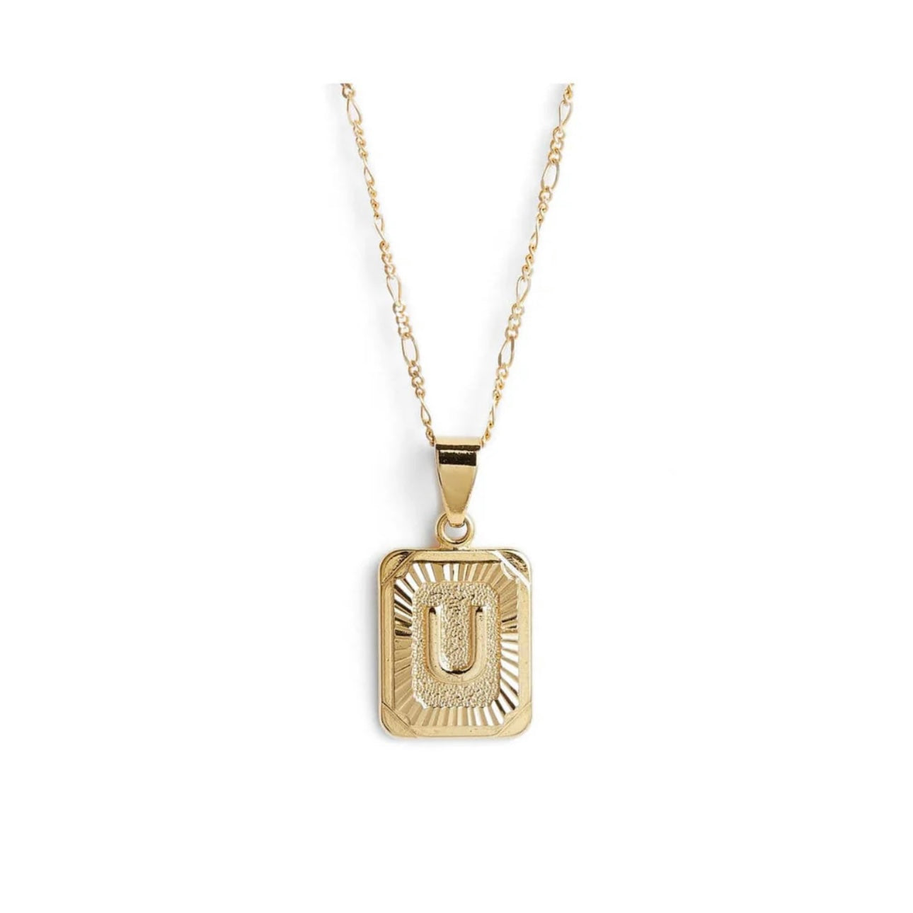 BRACHA Gold Filled Royal Initial Card Necklace