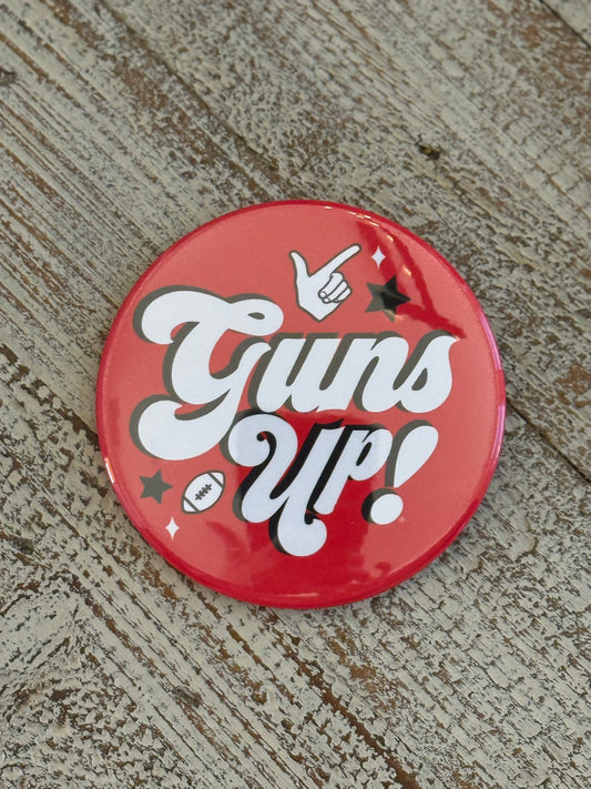 Red "Guns Up" Button