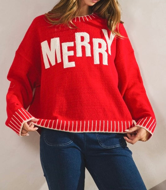 "Merry" Christmas Sweater - Sold Out