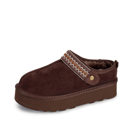 Yellow Box Magda Flatform Clog Chocolate Color