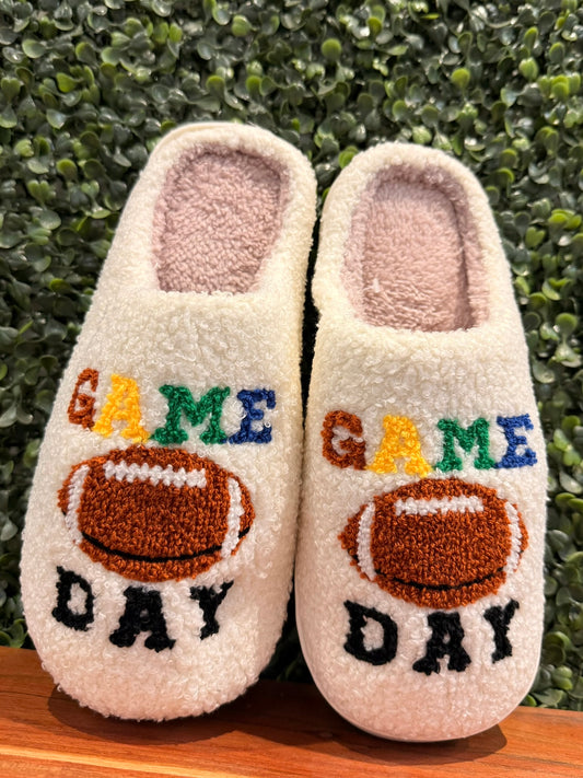 White Slippers Football "Game Day"